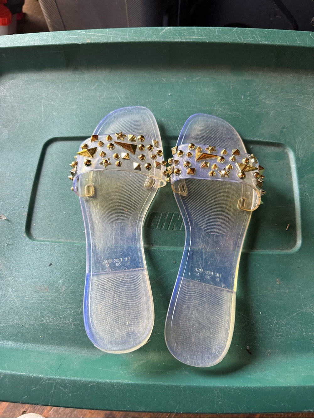 Clear see through sandals